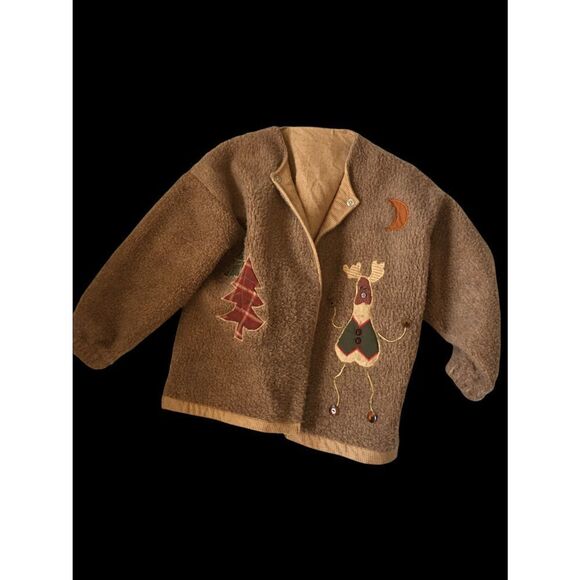 Vintage Handcrafted Rustic Polar Fleece Jacket/ Vest L/XL - Picture 1 of 12